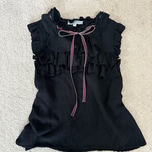 Hayden ruffled Black Blouse